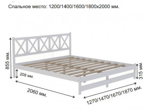 Кровать 2-х спальная Аист-8 Классика белый 1200х2000 мм в Кушве - kushva.magazinmebel.ru | фото - изображение 2