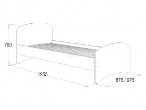 Кровать-4 одинарная 900*1900 венге в Кушве - kushva.magazinmebel.ru | фото - изображение 2