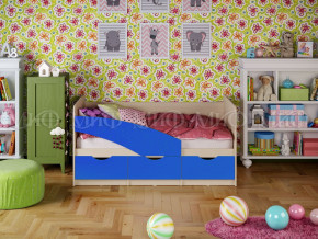 Кровать Бабочки 1600 Синий в Кушве - kushva.magazinmebel.ru | фото - изображение 1