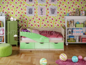Кровать Бабочки 1800 Салатовый металлик в Кушве - kushva.magazinmebel.ru | фото