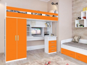 Кровать чердак Аракс винтерберг-оранжевый в Кушве - kushva.magazinmebel.ru | фото