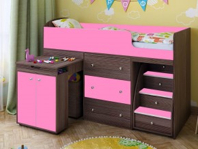 Кровать чердак Малыш 80х180 бодега-розовый в Кушве - kushva.magazinmebel.ru | фото - изображение 1