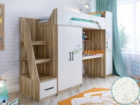 Кровать чердак Тея с пеналом с фасадом для рисования феритейл в Кушве - kushva.magazinmebel.ru | фото