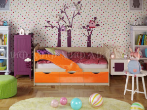 Кровать Дельфин-1 1600 Оранжевый металлик в Кушве - kushva.magazinmebel.ru | фото