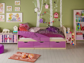 Кровать Дельфин 1600 Фиолетовый металлик в Кушве - kushva.magazinmebel.ru | фото