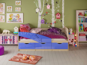 Кровать Дельфин 1600 Синий металлик в Кушве - kushva.magazinmebel.ru | фото