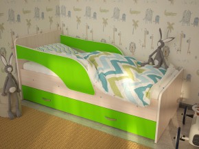 Кровать детская Максимка млечный дуб-лайм в Кушве - kushva.magazinmebel.ru | фото