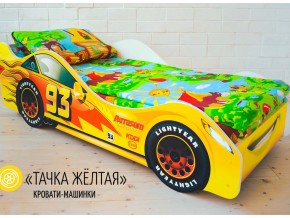 Кровать детская машина Тачка Желтая в Кушве - kushva.magazinmebel.ru | фото