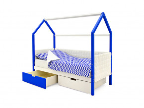 Кровать-домик мягкий Svogen с ящиками сине-белый в Кушве - kushva.magazinmebel.ru | фото - изображение 3