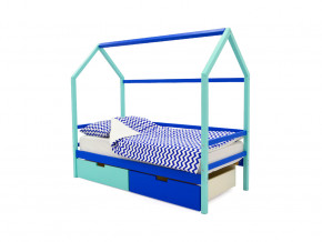 Кровать-домик Svogen с ящиками мятно-синий в Кушве - kushva.magazinmebel.ru | фото