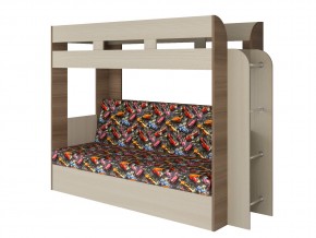 Кровать двухъярусная Карамель 75 шимо ткань машинки в Кушве - kushva.magazinmebel.ru | фото - изображение 1