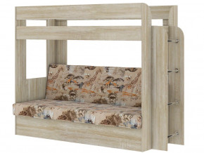 Кровать двухъярусная Карамель 75 сонома-саванна в Кушве - kushva.magazinmebel.ru | фото - изображение 1