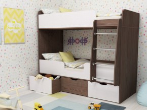 Кровать двухъярусная Малыш двойняшка бодега-белый в Кушве - kushva.magazinmebel.ru | фото - изображение 1