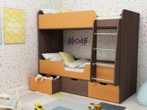Кровать двухъярусная Малыш двойняшка бодега-оранжевый в Кушве - kushva.magazinmebel.ru | фото