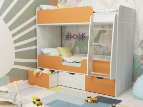 Кровать двухъярусная Малыш двойняшка винтерберг-оранжевый в Кушве - kushva.magazinmebel.ru | фото