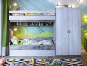 Кровать двухъярусная Юта 2 со шкафом в Кушве - kushva.magazinmebel.ru | фото - изображение 1