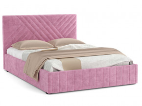Кровать Гамма 1400 с основанием велюр тенерифе розовый в Кушве - kushva.magazinmebel.ru | фото
