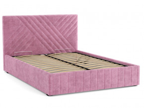 Кровать Гамма 1400 с основанием велюр тенерифе розовый в Кушве - kushva.magazinmebel.ru | фото - изображение 2