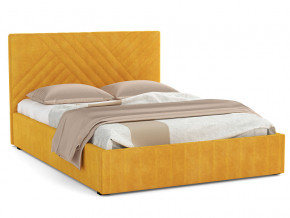Кровать Гамма 1600 с основанием велюр тенерифе куркума в Кушве - kushva.magazinmebel.ru | фото - изображение 1