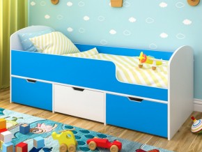 Кровать Малыш Мини Белое дерево-Голубой в Кушве - kushva.magazinmebel.ru | фото