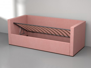 Кровать мягкая с подъёмным механизмом арт. 030 розовый в Кушве - kushva.magazinmebel.ru | фото - изображение 2