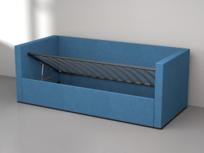 Кровать мягкая с подъёмным механизмом арт. 030 синий в Кушве - kushva.magazinmebel.ru | фото - изображение 2