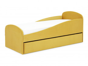 Кровать с ящиком Letmo горчичный (велюр) в Кушве - kushva.magazinmebel.ru | фото - изображение 9