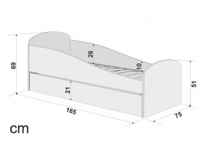 Кровать с ящиком Letmo карамель (рогожка) в Кушве - kushva.magazinmebel.ru | фото - изображение 2