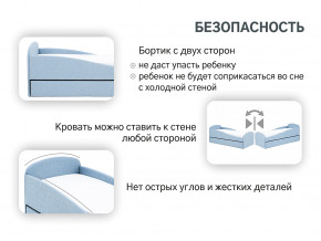Кровать с ящиком Letmo небесный (рогожка) в Кушве - kushva.magazinmebel.ru | фото - изображение 15
