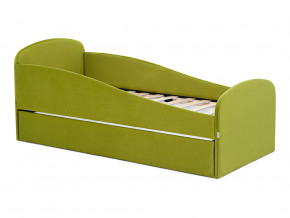 Кровать с ящиком Letmo оливковый (велюр) в Кушве - kushva.magazinmebel.ru | фото - изображение 1