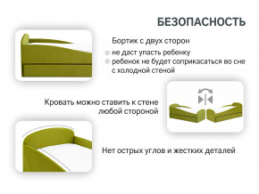 Кровать с ящиком Letmo оливковый (велюр) в Кушве - kushva.magazinmebel.ru | фото - изображение 13