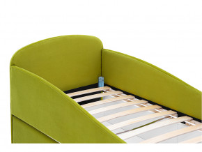 Кровать с ящиком Letmo оливковый (велюр) в Кушве - kushva.magazinmebel.ru | фото - изображение 3