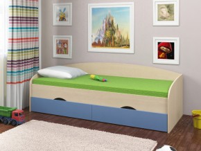 Кровать Соня 2 дуб молочный-голубой в Кушве - kushva.magazinmebel.ru | фото - изображение 1
