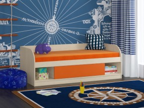 Кровать Соня 4 дуб молочный-оранжевый в Кушве - kushva.magazinmebel.ru | фото