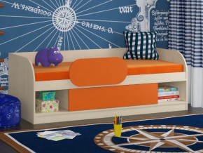 Кровать Соня 4 дуб молочный-оранжевый в Кушве - kushva.magazinmebel.ru | фото - изображение 3