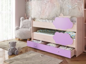 Кровать Соник с ящиком млечный дуб-ирис в Кушве - kushva.magazinmebel.ru | фото