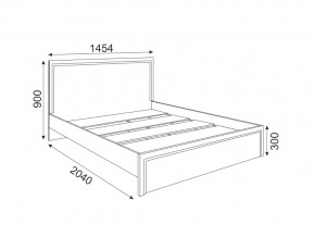 Кровать стандарт с настилом 1400 Беатрис модуль 16 Орех гепланкт в Кушве - kushva.magazinmebel.ru | фото - изображение 2