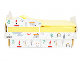 Кровать Stumpa Облако бортик и ящики рисунок Шале в Кушве - kushva.magazinmebel.ru | фото - изображение 4
