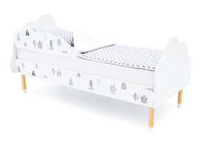 Кровать Stumpa Облако с бортиком рисунок Домики в Кушве - kushva.magazinmebel.ru | фото - изображение 1