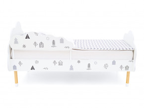 Кровать Stumpa Облако с бортиком рисунок Домики в Кушве - kushva.magazinmebel.ru | фото - изображение 3