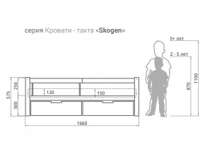 Кровать-тахта Svogen с ящиками и бортиком дерево в Кушве - kushva.magazinmebel.ru | фото - изображение 3