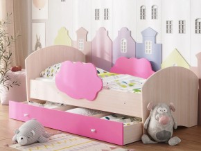 Кровать Тучка с ящиком дуб-розовый в Кушве - kushva.magazinmebel.ru | фото