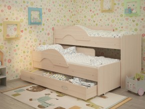 Кровать выкатная Радуга с ящиком 80х160 млечный дуб в Кушве - kushva.magazinmebel.ru | фото