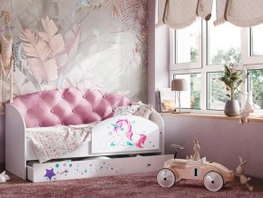 Кровать Звездочка с бортиком Белый-розовый в Кушве - kushva.magazinmebel.ru | фото