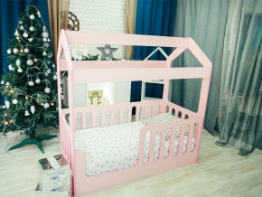 Кроватка-Домик без ящика розовая в Кушве - kushva.magazinmebel.ru | фото - изображение 1