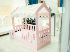 Кроватка-Домик без ящика розовая в Кушве - kushva.magazinmebel.ru | фото - изображение 5