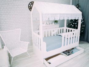 Кроватка-Домик с ящиком белая в Кушве - kushva.magazinmebel.ru | фото - изображение 1