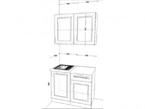 Кухонный гарнитур 16 Белый Вегас 1000 мм в Кушве - kushva.magazinmebel.ru | фото - изображение 2