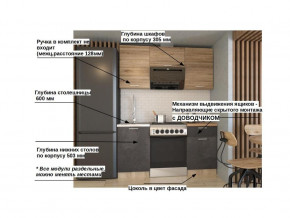 Кухонный гарнитур арт 13 Лофт 1600 мм в Кушве - kushva.magazinmebel.ru | фото - изображение 2