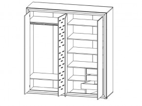 Шкаф B136-SZF4D Мальта сибирская лиственница в Кушве - kushva.magazinmebel.ru | фото - изображение 2